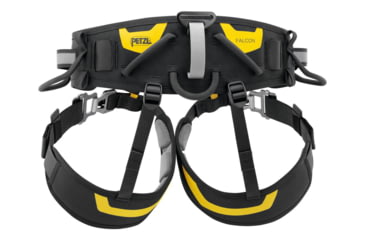 Image of Petzl Falcon Ascent Harness, Black/Yellow, 1, C038EA00