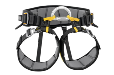Image of Petzl Falcon Ascent Harness, Black/Yellow, 1, C038EA00