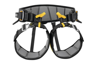 Image of Petzl Falcon Ascent Harness, Black/Yellow, 1, C038EA00