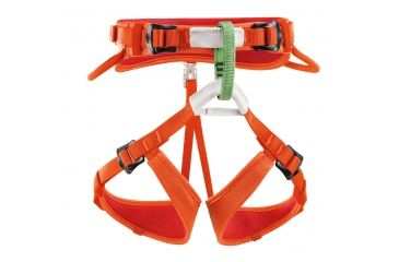 Image of Petzl Macchu Kids Climbing Harness-Coral