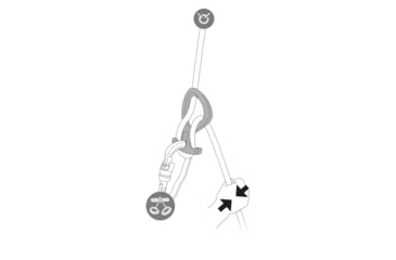 Image of Petzl Pirana Club Descender, Black, D005BA01