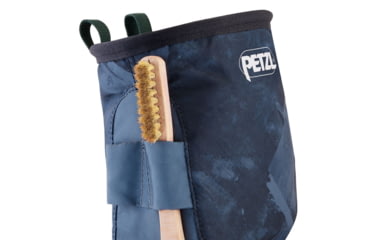 Image of Petzl Saka Ergonomic Chalk Bag With Belt, Chalk Stripes, S039BB02