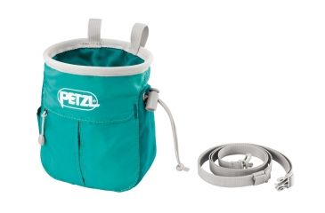Image of Petzl SAKAPOCHE Ergonomically Shaped Chalk Bag w/Pocket,Turquoise S40AT