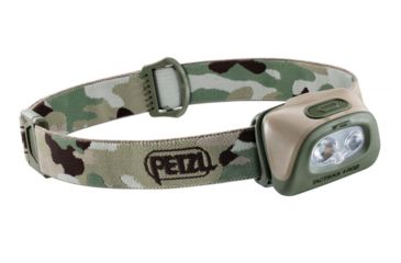 Image of USED Petzl Tactikka Plus RGB LED Headlamp, AAA, LR03, Green, Blue/Red/White, 350 Lumens, Camo, E089FA01, EDEMO1