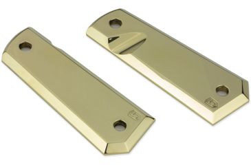 Image of Phase 5 Weapon Systems Inc Brass 1911 Pistol Grips, Mirror Polished, Brass, 1911Grip-BrassMP