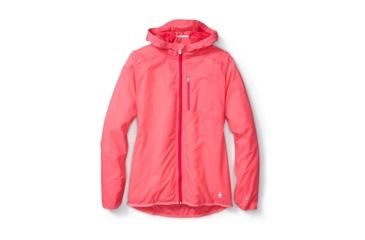 Image of Smartwool PhD Ultra Light Sport Jacket Womens, Bright Coral, L, SW016031494-L