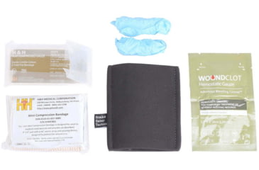 Image of PHLster Pocket Emergency Wallet, Complete Kit, WoundClot 3x8in, Compressed Gauze, Flat Pack, Black, Standard, 47