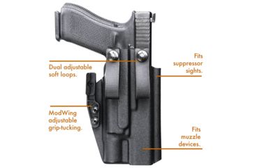 Image of PHLster Spotlight AIWB Holster, Glock w/ TLR1, Black, Standard, 40
