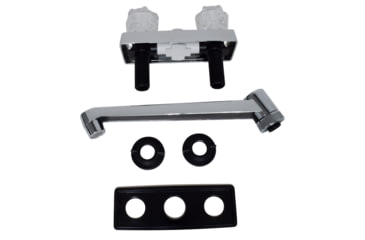 Image of Phoenix Faucets By Valterra Dual Handle 4 Bar Deck Faucet - Standard Spout, Crystal, 8in Standard Spout, Crystal, PF211305