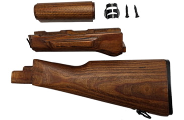 Image of Pioneer Arms Polish AKM Wood Butt Fixed AK Stock and Upper Lower Handguard w/Stock Screws