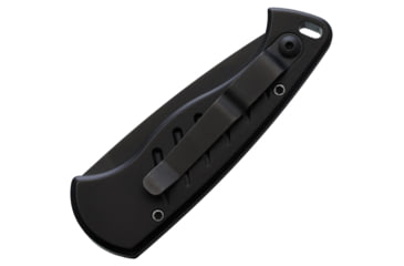 Image of Piranha Knives Auto Fingerling Automatic Folding Knife, 2.5in, 154CM, Plain Blade, Black Oxide, Black Anodized Aluminum Handle, P-2BKT