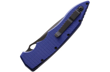 Image of Piranha Knives Auto Predator Automatic Automatic Folding Knife, 4in, CPM S30V, Black Blade, Blue Textured Aluminum Handle, P-10BT