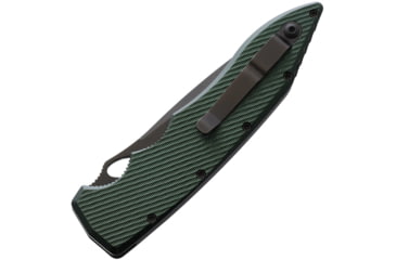 Image of Piranha Knives Auto Predator Automatic Automatic Folding Knife, 4in, CPM S30V, Black Blade, Green Textured Aluminum Handle, P-10GT