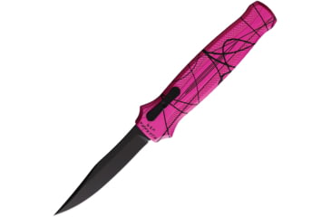Image of Piranha Knives Auto Rated-R OTF Automatic Folding Knife, 3.5in, 154CM, Clip Point Blade, Black PVD, Pink Camo Aluminum Handle, P-19PKT