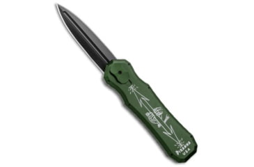 Image of Piranha Piranha Green Excalibur OTF Knife Double Action Automatic 3.2" Black, Green, 154CM, adult, BHQ-1234