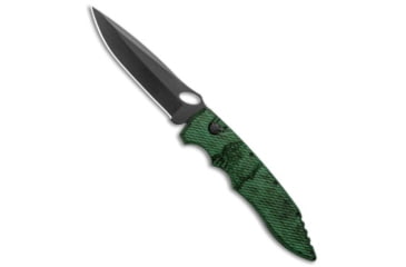 Image of Piranha Piranha Mini Predator Green/Black Tactical Automatic Knife 3.5" Black, Black/Green, CPM S30V, adult, BHQ-137762