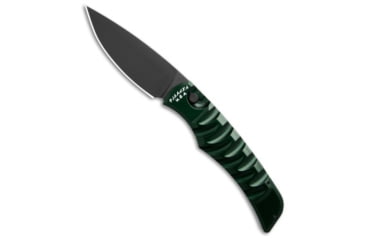 Image of Piranha Piranha Paradox Automatic Knife Green Aluminum 3.1" Black P-24GT, Green, 154CM, adult, BHQ-208181