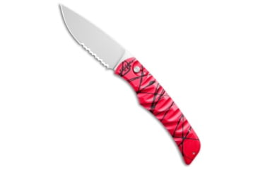 Image of Piranha Piranha Paradox Automatic Knife Pink Aluminum 3.1" Mirror Serrated P-24PKS, Pink, 154CM, adult, BHQ-210929