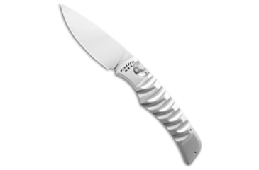 Image of Piranha Piranha Paradox Automatic Knife Silver Aluminum 3.1" Mirror P-24S, Silver, 154CM, adult, BHQ-208167