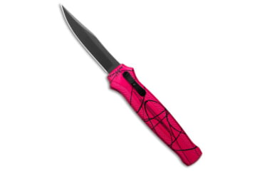 Image of Piranha Piranha Rated-R D/A Clip Point OTF Auto Knife Pink Alum 3.5" Black P-19PKT, Pink, 154CM, adult, BHQ-183403