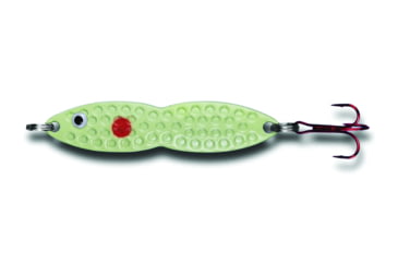 Image of PK Lures Flutter Fish Spoon 1/4 oz., Red Dot Glow, FF1RDG
