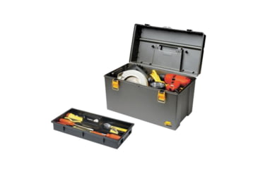 Image of Plano 1 Tray Tackle Box w/ Dual Top Access, Red Metallic/Off White, 21.31in x 12.5in x 13.5in, 701001