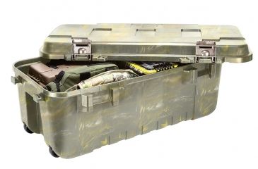 Image of Plano Bone Collector Series Sportsman 108 Qt Storage Trunk,37.75x14x18.25in,Green Camo 191920