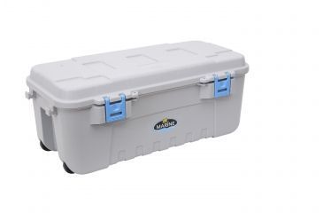 Image of Plano 108 Quart Marine Box with OR seal and Wheels, Marine Grey/Blue, 191960
