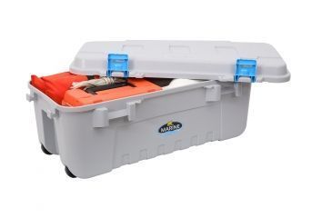 Image of Plano 56 Quart Marine Box with OR seal, Marine Grey/Blue, 161960