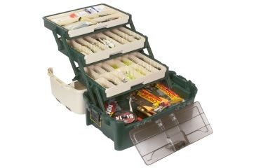 Image of Plano Tackle Systems Hybrid Hip 3 Tray Box, Forest Green, 723300