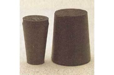 Image of Plasticoid Black Rubber Stoppers, Solid 115M290