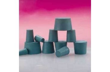 Image of Plasticoid Green Neoprene Stoppers, Solid 0--M350