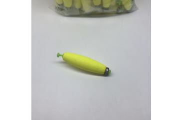 Image of Plastilite Cigar Snap-On Foam Float, 3in, Weighted, Yellow 50 Per Bag, 50SC300WY