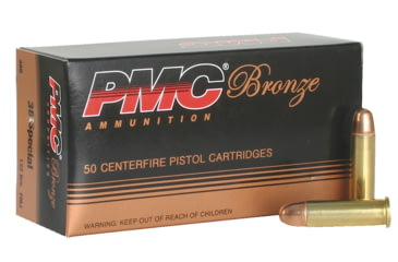 Image of PMC 38G Bronze 38 Special 132 Gr Full Metal Jacket FMJ 50 Bx/ 20 Cs