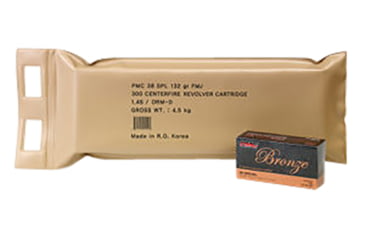 Image of PMC Ammunition Bronze 38 Special 132 Grain Full Metal Jacket Brass Cased Pistol Ammo, 300 Rounds, 38GBP