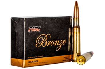 Image of PMC Ammunition .50 BMG 660 Grain Full Metal Jacket Boat Tail Brass Cased Rifle Ammo, 10 Rounds, 50A
