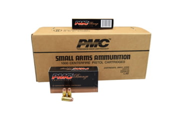 Image of PMC Ammunition BRONZE 40 S&amp;W 180 GR FMJ FP 1000 RD Case, 40EC