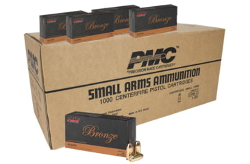 Image of PMC Ammunition Bronze .45 ACP Handgun Ammunition 230 gr FMJ 830 fps 1000/ct, 45A Case