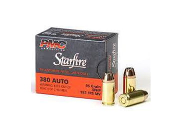Image of PMC Ammunition Starfire .380 Auto 95 Grain SFHP Brass Cased Pistol Ammo, PMC380SFA