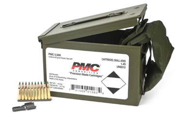 Image of PMC Ammunition X-Tac 5.56x45mm NATO 62 Grain Full Metal Jacket Boat Tail Rifle Ammo, Metal Box, 840 Rounds, 1102742