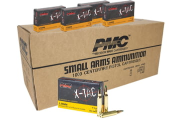 Image of PMC Ammunition X-Tac Rifle Ammo 5.56 NATO 62 gr Green Tip 1000/ct, 5.56 M855 Case