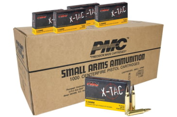 Image of PMC Ammunition X-Tac Rifle Ammo 5.56x45mm 55 gr FMJBT 3120 fps 1000/Box, 5.56X Case