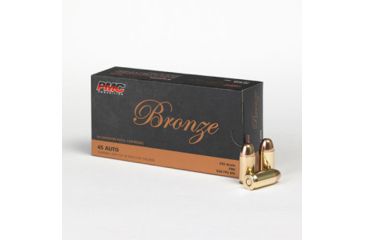 Image of PMC Bronze Ammunition, .45 Auto, 230 Grain, Full Metal Jacket, Brass Case, 50-Rounds, 45A