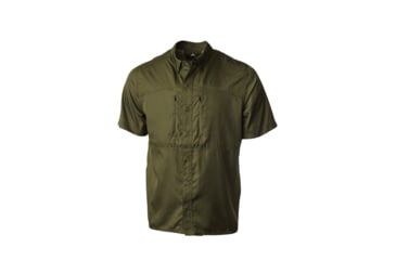 Image of Pnuma Outdoors Short Sleeve Shooting Shirt - Mens, Dark Olive, L, PSSSSCYL