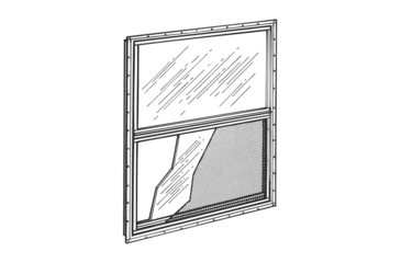 Image of POCAHONTAS ALUMINUM COMPANY Pac Vertical Aluminum Sliding Window - 30-1/4in x 58-5/8", White, 30-1/4in x 58-5/8in, 04030591