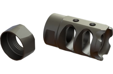 Image of POF USA Phoenix Muzzle Break, Double Port w/ Lock Nut, 9mm, 1/2x28, Black, 1865