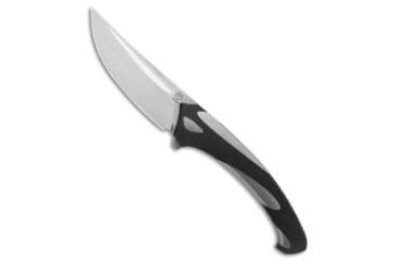 Image of Poikilo Blade Poikilo Blade Orca Frame Lock Knife Black/Gray Titanium 3.6&quot; Mirror SW, Black/White, Bohler M398, adult, BHQ-208783