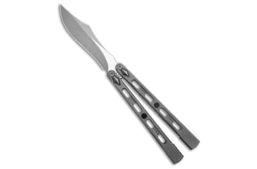 Image of Poikilo Blade Poikilo Blade PM1 Dao Balisong Butterfly Knife Dark SW Ti Zirc Spacers 4.5&quot; SW, Gray, Bohler M390, adult, BHQ-208817
