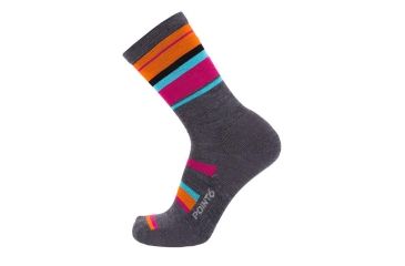 Image of Point 6 Active Band Light Crew  Men's Socks, Gray, Medium 2722-200-06