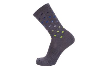 Image of Point 6 Active Dot Fade Ultra Light Crew  Men's Socks, Gray, Small 1799-200-06